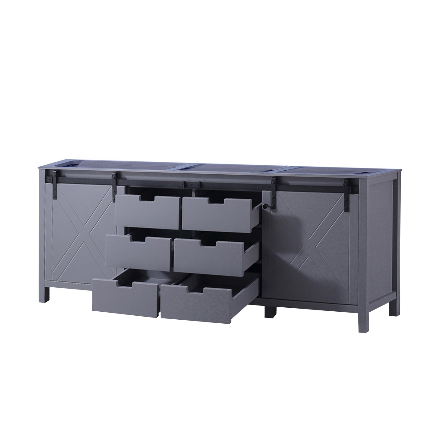 Marsyas 84" Dark Grey Vanity Cabinet Only