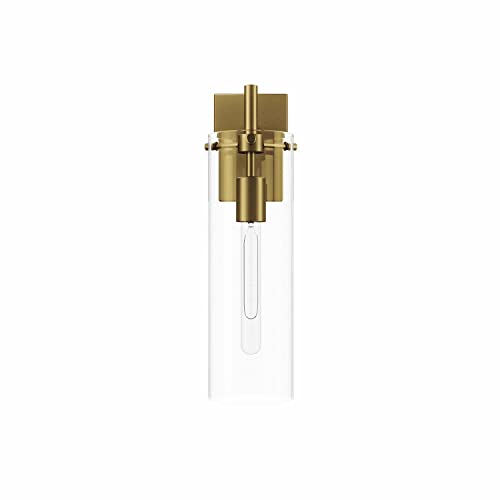 Modway Skylark Wall Sconce in Clear Satin Brass Brown