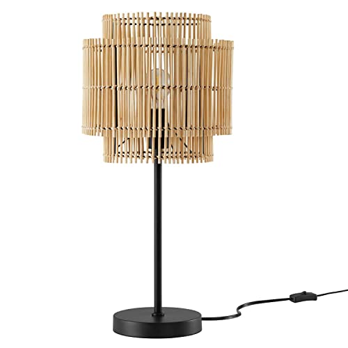 Modway Nourish Contemporary Bamboo/Iron/PVC Table Lamp in Natural