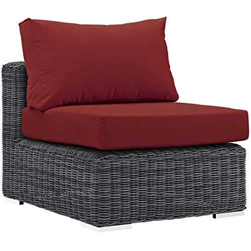 Modway Summon Wicker Rattan Outdoor Patio Sunbrella Fabric