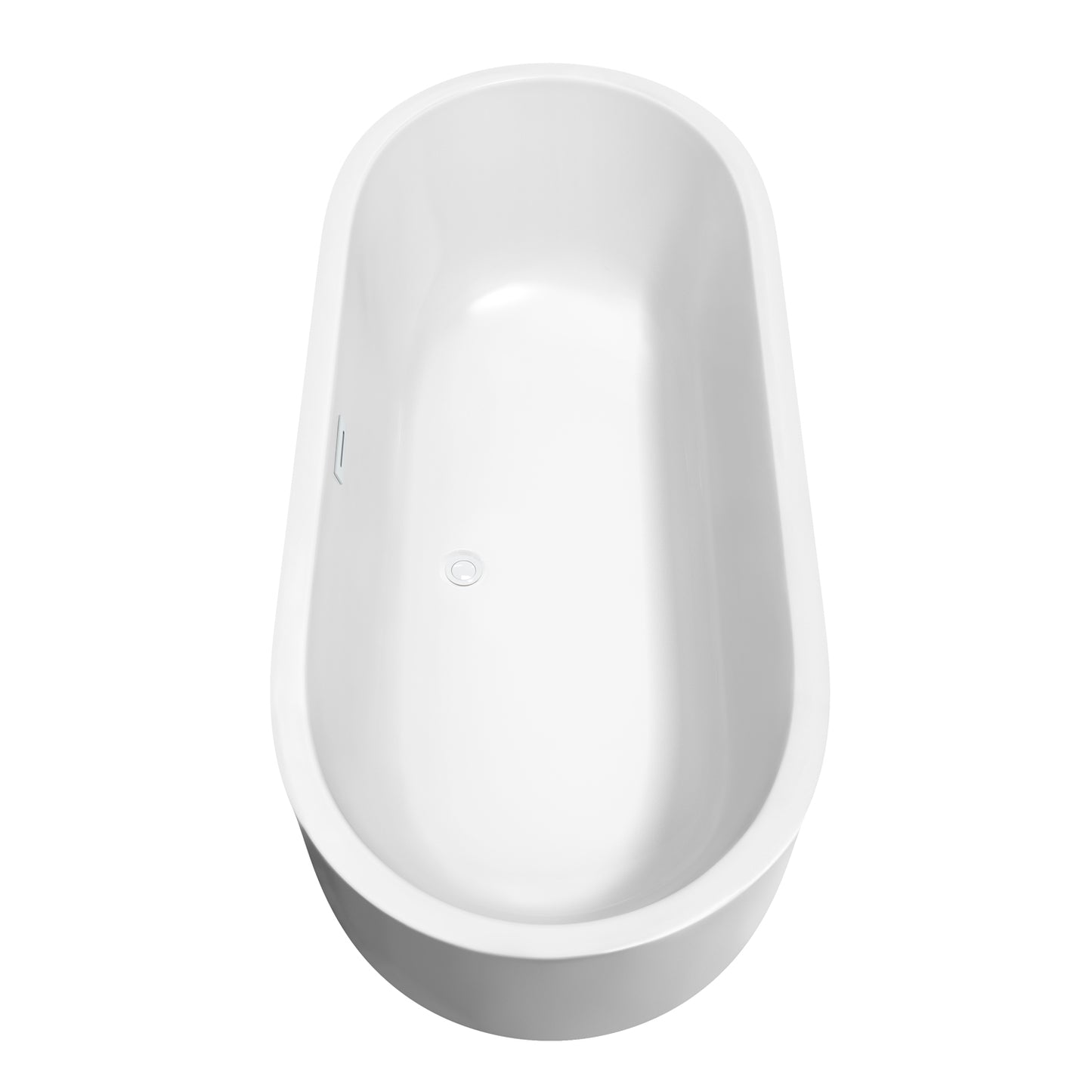 Juliette 71 Inch Freestanding Bathtub in White with Shiny White Trim and Floor Mounted Faucet in Matte Black
