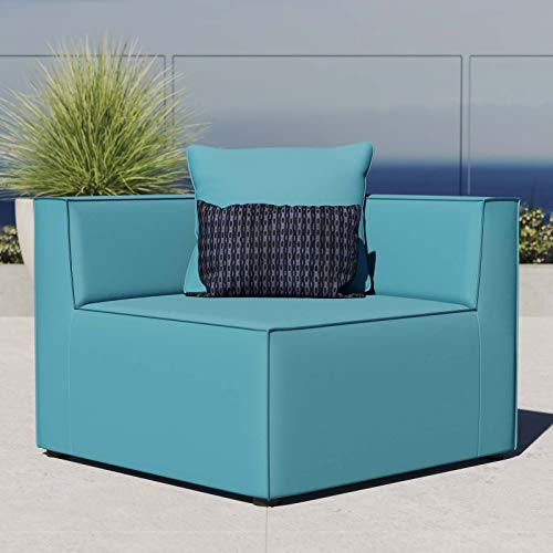 Modway EEI-4210-TUR Saybrook Patio Sectional Corner Chair in Turquoise