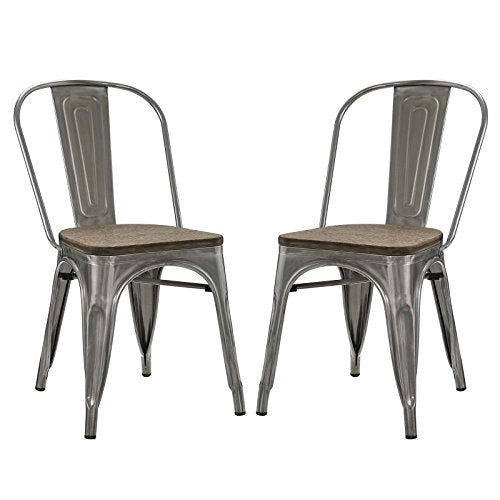 Modway Promenade Stackable Modern Aluminum Bistro
