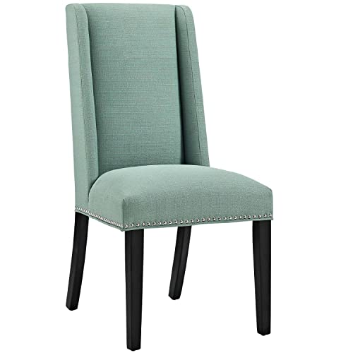 Modway Baron Modern Tall Back Wood Upholstered Fabric Parsons Kitchen and Dining Room Chair