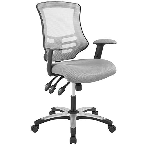 Modway Calibrate Mesh Adjustable Swivel Ergonomic Office Chair in Black