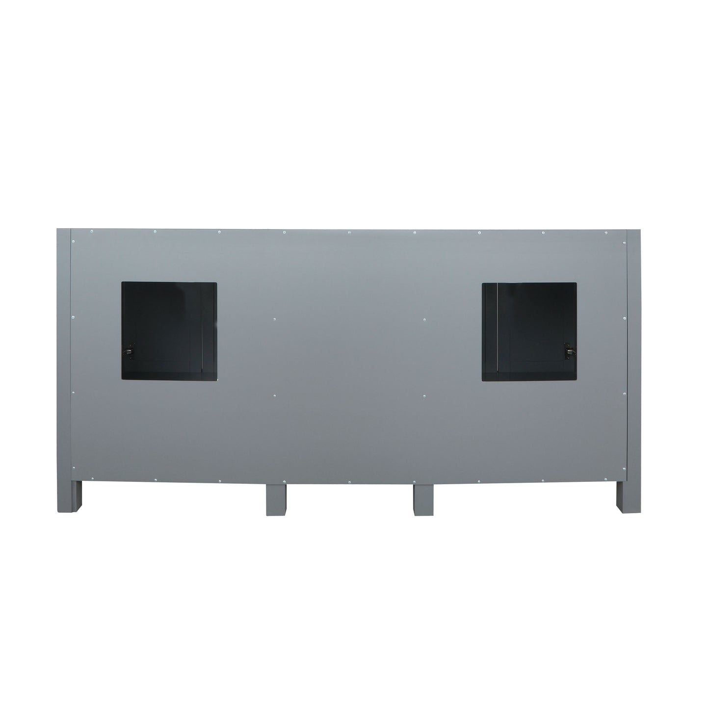 Ziva 72" Dark Grey Double Vanity, no Top and 30" Mirrors