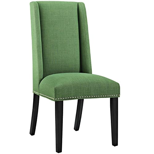 Modway Baron Modern Tall Back Wood Upholstered Fabric Parsons Kitchen and Dining Room Chair