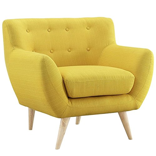 Modway Remark Mid-Century Modern Armchair with Upholstered Fabric
