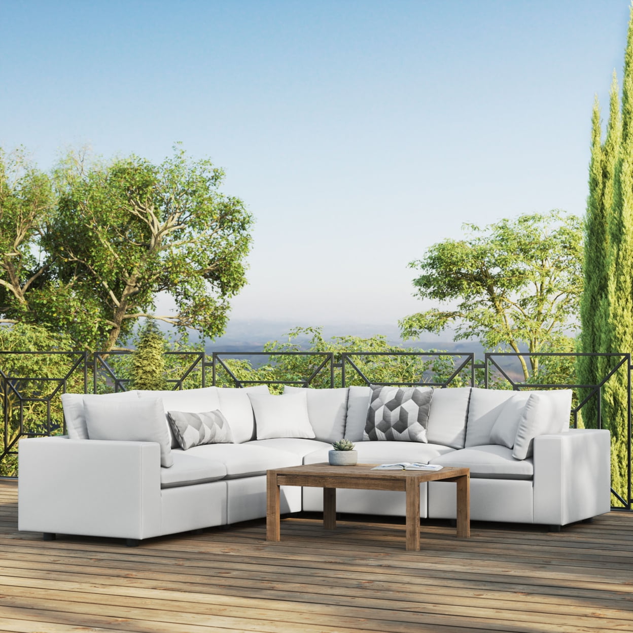 Commix 5-Piece Outdoor Patio Sectional Sofa-EEI-5589