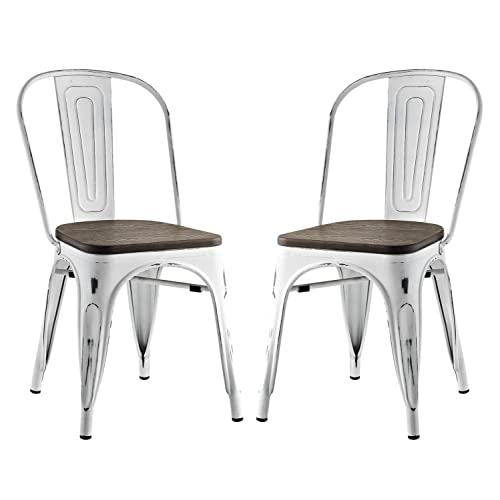 Modway Promenade Stackable Modern Aluminum Bistro