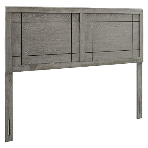 Modway Archie Wood Twin Headboard in Gray