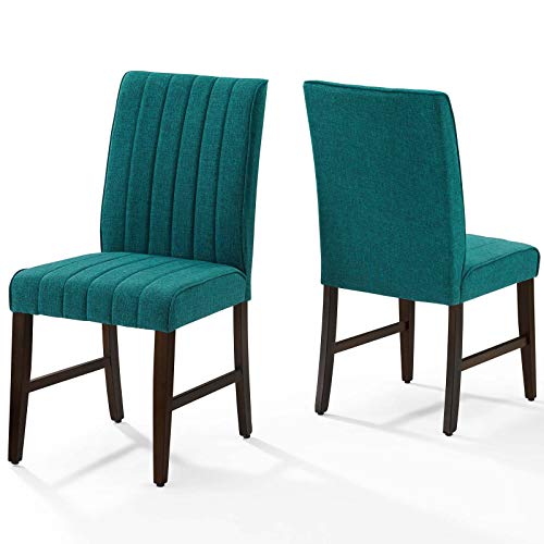 Modway Motivate Channel Tufted Upholstered Fabric Dining Side Chair
