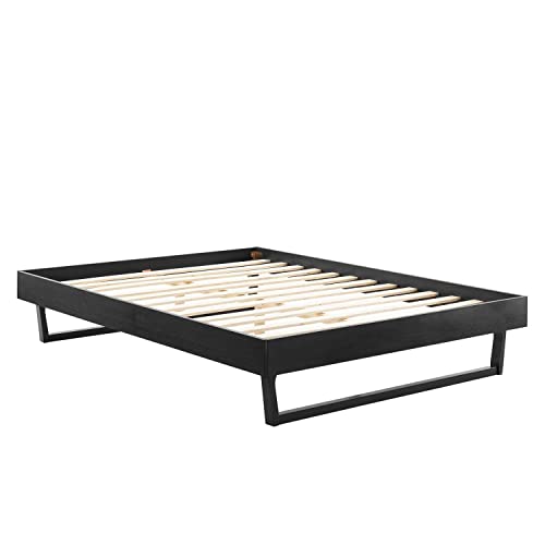 Modway Billie Wood Queen Platform Bed Frame in Black