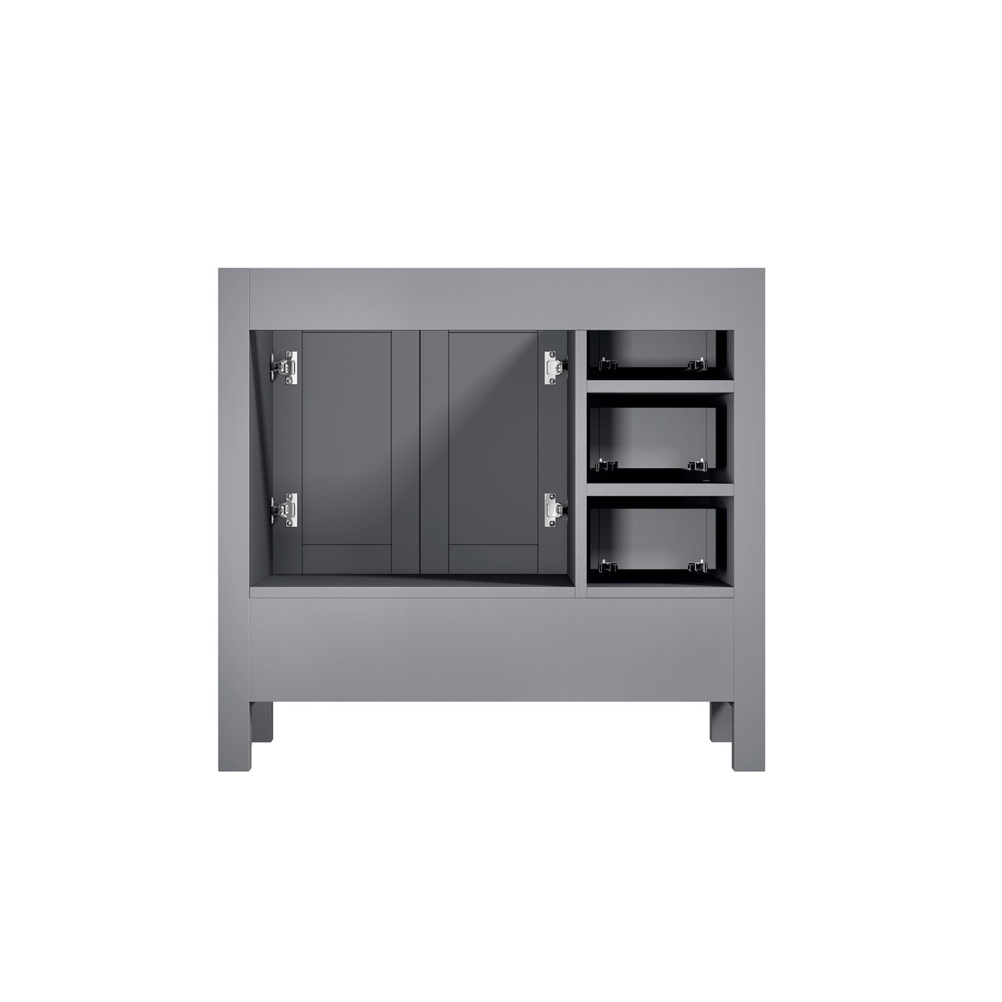 Jacques 36" Distressed Grey Vanity Cabinet Only - Right Version