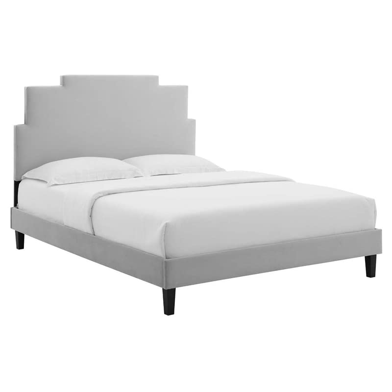 Modway Lindsey Platform, Queen, Light Gray