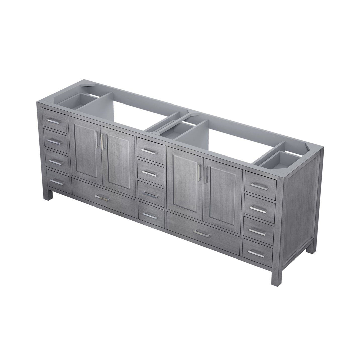Jacques 84" Distressed Grey Vanity Cabinet Only