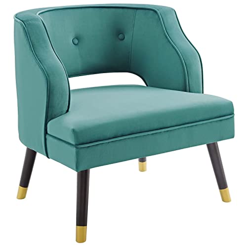 Modway Traipse Button Tufted Open Back Performance Velvet Armchair