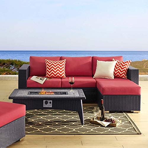 Modway EEI-3724-EXP Convene 3 Piece Set Outdoor Patio with Fire Pit,
