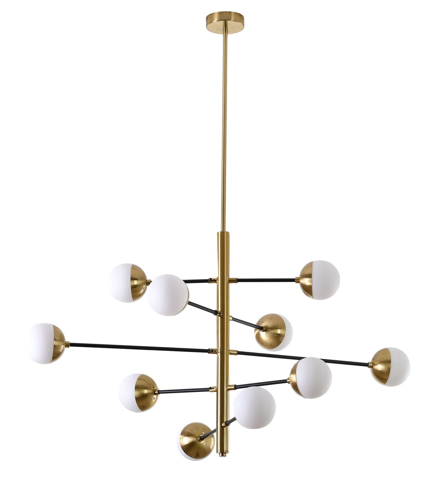 Brass & Black Chandelier - AV71C39BR