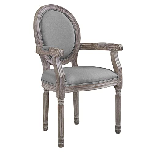 Modway EEI-2823-BEI Emanate Vintage French Upholstered Dining Armchair