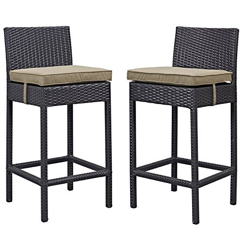 Modway LexMod Lift Patio Chair Bar Stools, Set of 2