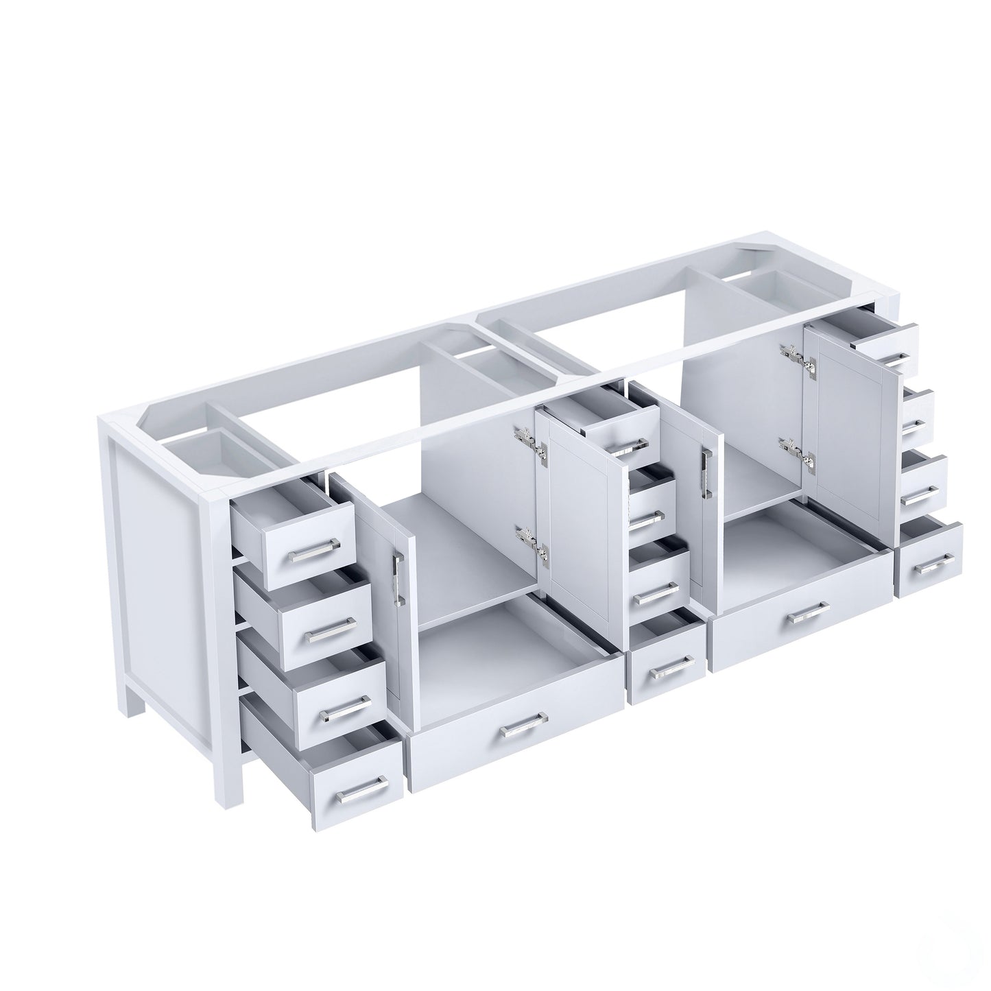 Jacques 84" White Vanity Cabinet Only