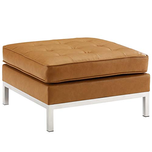 ModwayLoft Tufted Large Upholstered Faux Leather Bench.