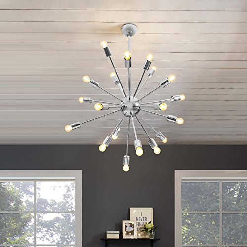 Modway Volley Mid-Century Modern Burst Pendant Chandelier