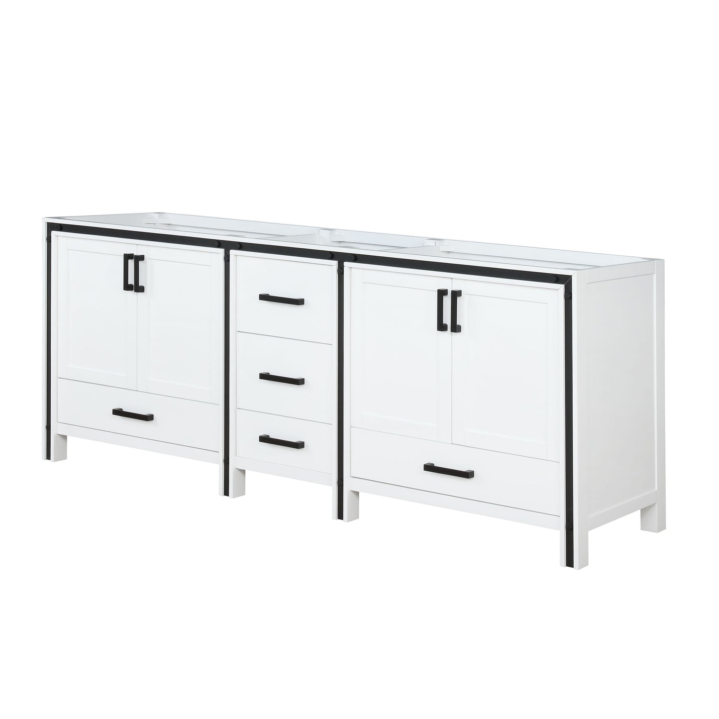 Ziva 84" White Vanity Cabinet Only