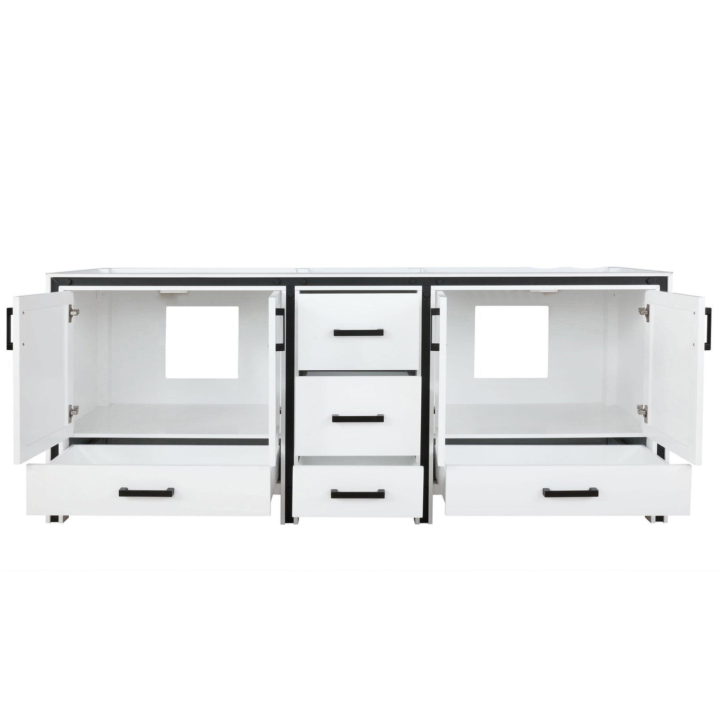 Ziva 84" White Vanity Cabinet Only