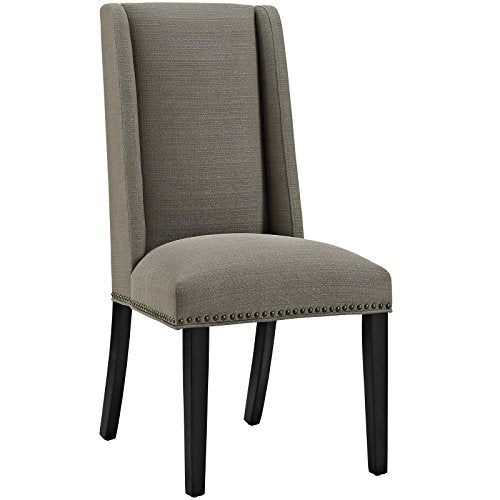 Modway Baron Modern Tall Back Wood Upholstered Fabric Parsons Kitchen and Dining Room Chair