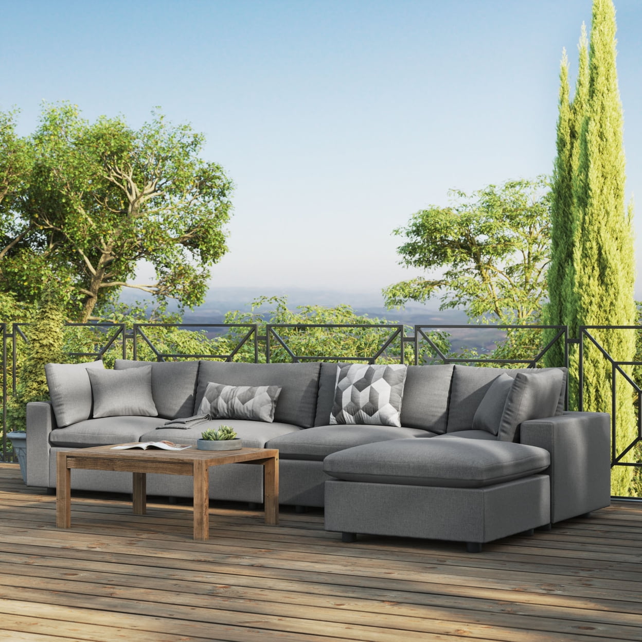 Commix 5-Piece Outdoor Patio Sectional Sofa-EEI-5583