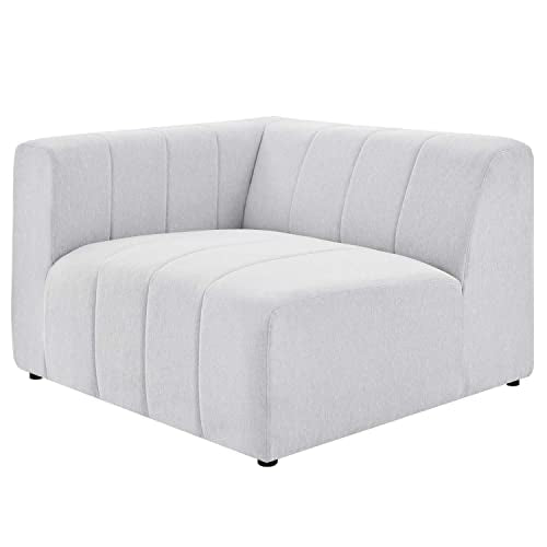 Modway Bartlett Channel Tufted Upholstered Sectional Sofa Left-Arm Chair in Ivory