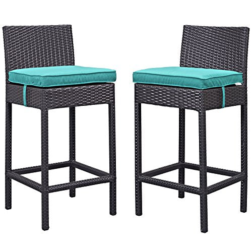 Modway LexMod Lift Patio Chair Bar Stools, Set of 2