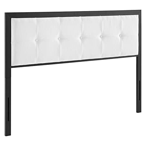 Modway MOD-6174 Teagan Tufted Fabric Full Headboard in Black White