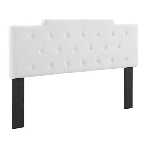 Modway Juliet Tufted Performance Velvet Full/Queen Headboard in White