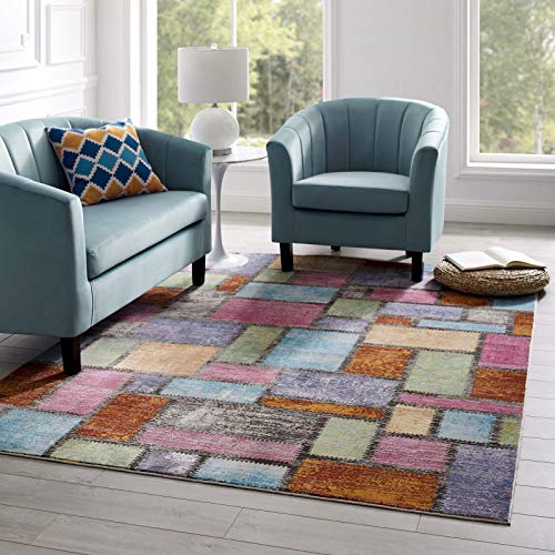 Modway Success Nyssa Abstract Geometric Mosaic Area Rug