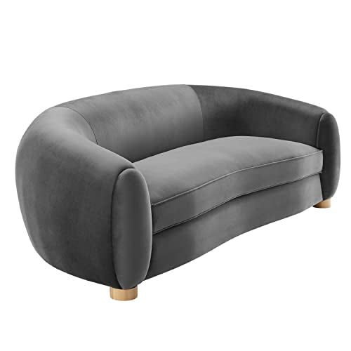 Modway Abundant Performance Velvet Sofa, Charcoal