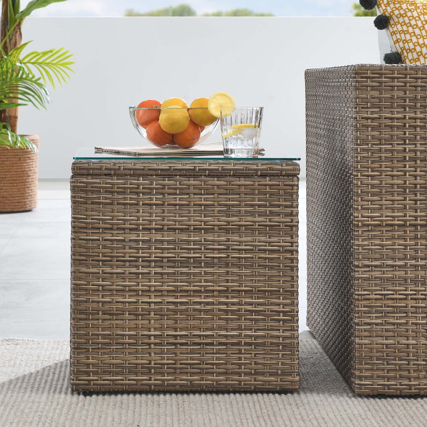 Modway Convene Outdoor Patio Side Table in