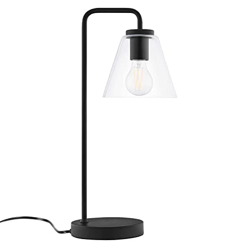 Modway Element Contemporary Glass/Iron/PVC Table Lamp in Black