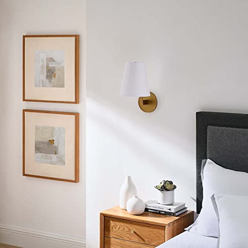 Modway Surround Wall Scounce in White Satin Brass