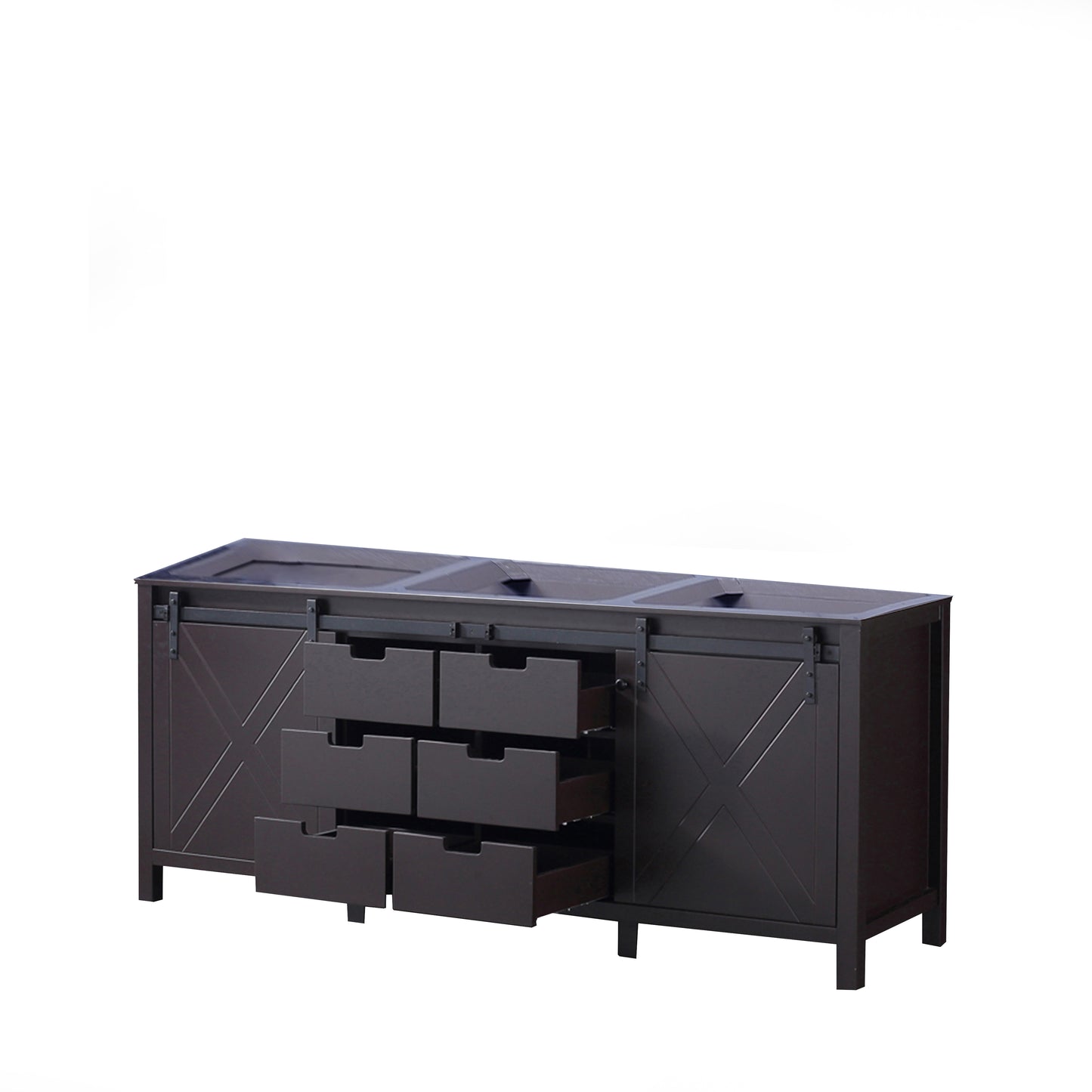 Marsyas 80" Brown Vanity Cabinet Only