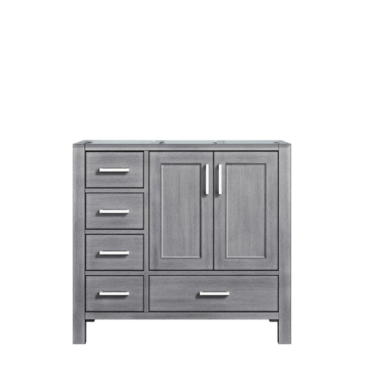 Jacques 36" Distressed Grey Vanity Cabinet Only - Right Version