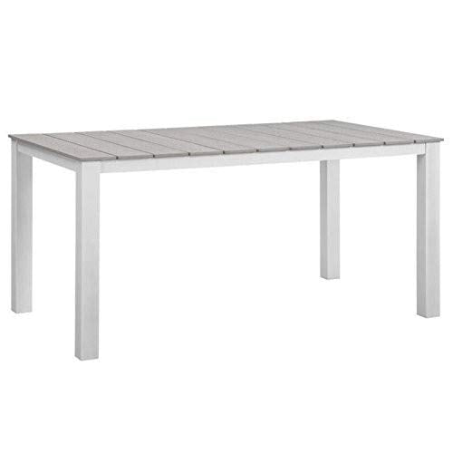 Modway EEI Gry Maine 63" Outdoor Patio Dining Table