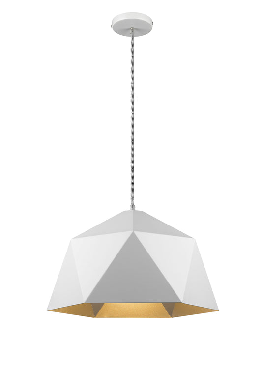 White Single Pendant Lighting - YS7702-1PB-WH