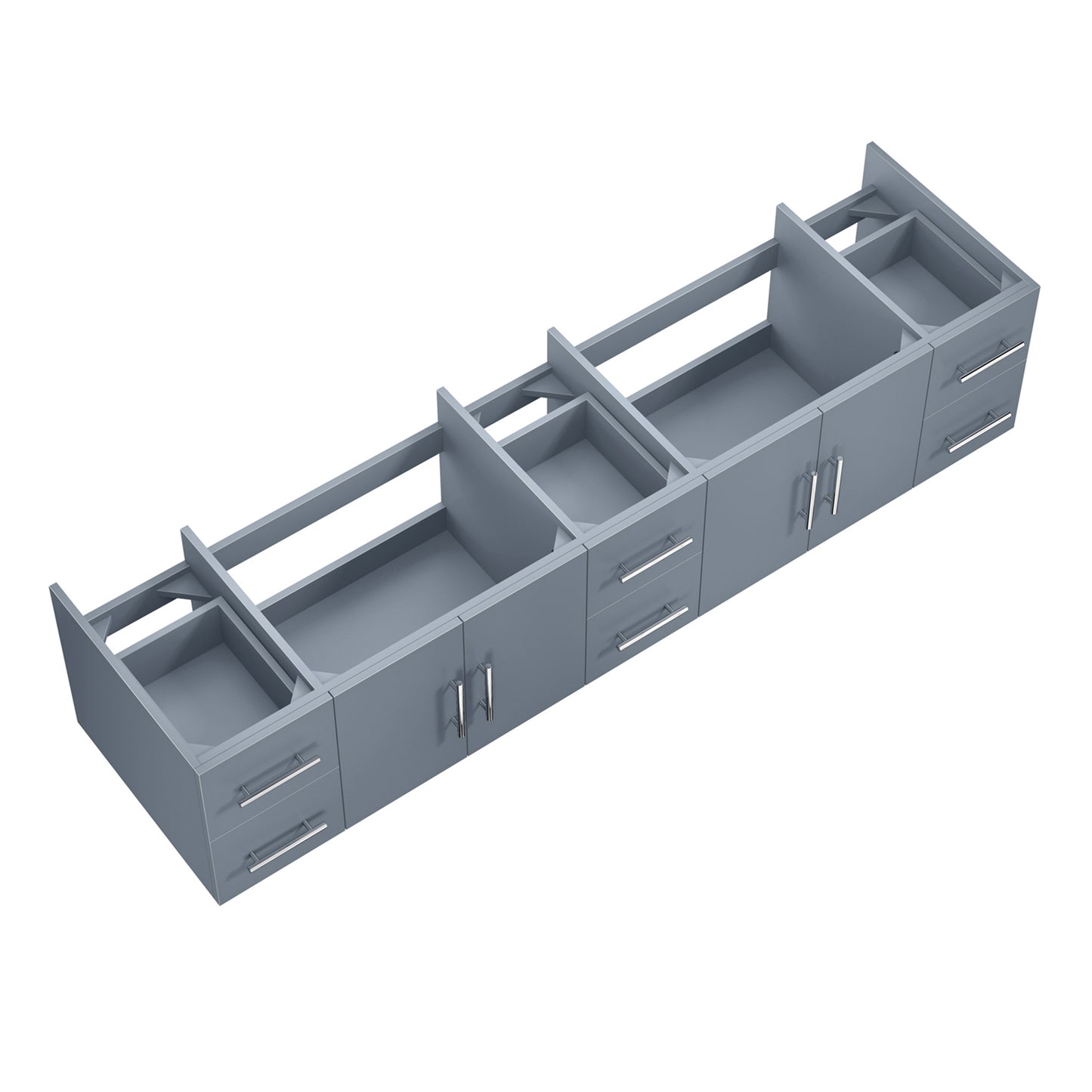 Geneva 84" Dark Grey Vanity Cabinet Only