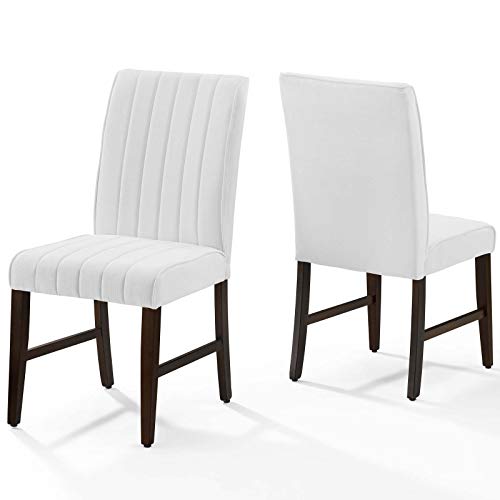 Modway Motivate Channel Tufted Upholstered Fabric Dining Side Chair