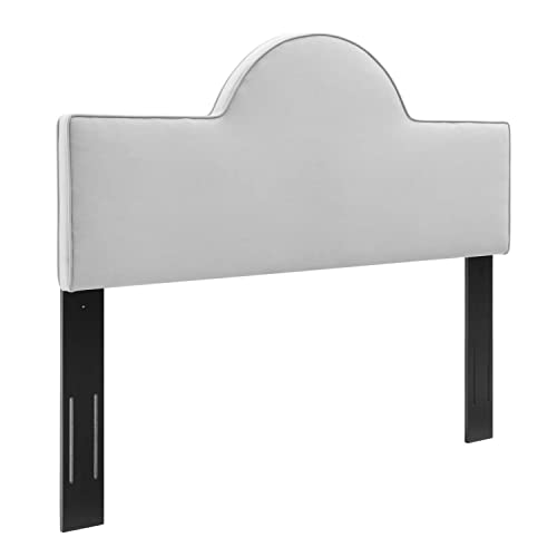 Modway Dawn Performance Velvet California King Headboard in Light Gray