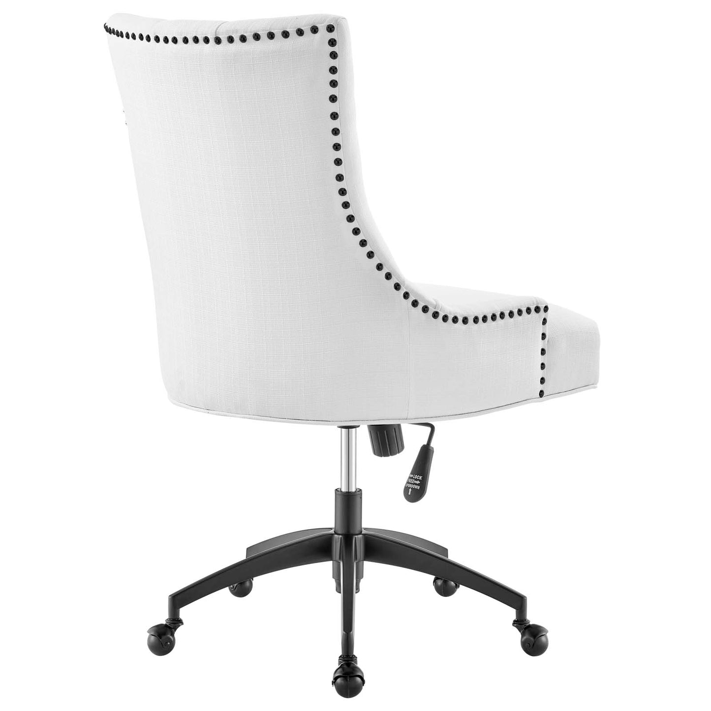 Modway Regent Tufted Fabric Swivel Office Chair in Black White