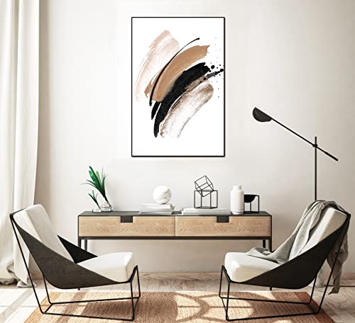 Whiteline Modern Living Paloma 48"x32" Canvas Wall Art, Black PS Frame
